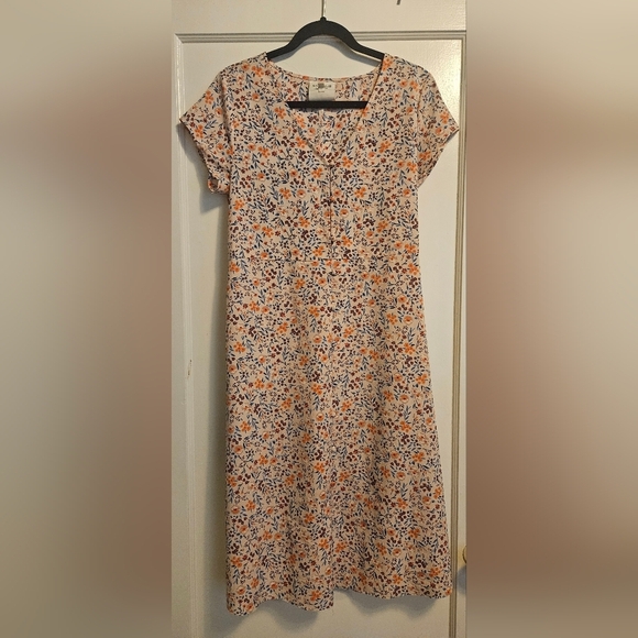bobeau Dresses & Skirts - Floral Women's Button Up Dress Size Small